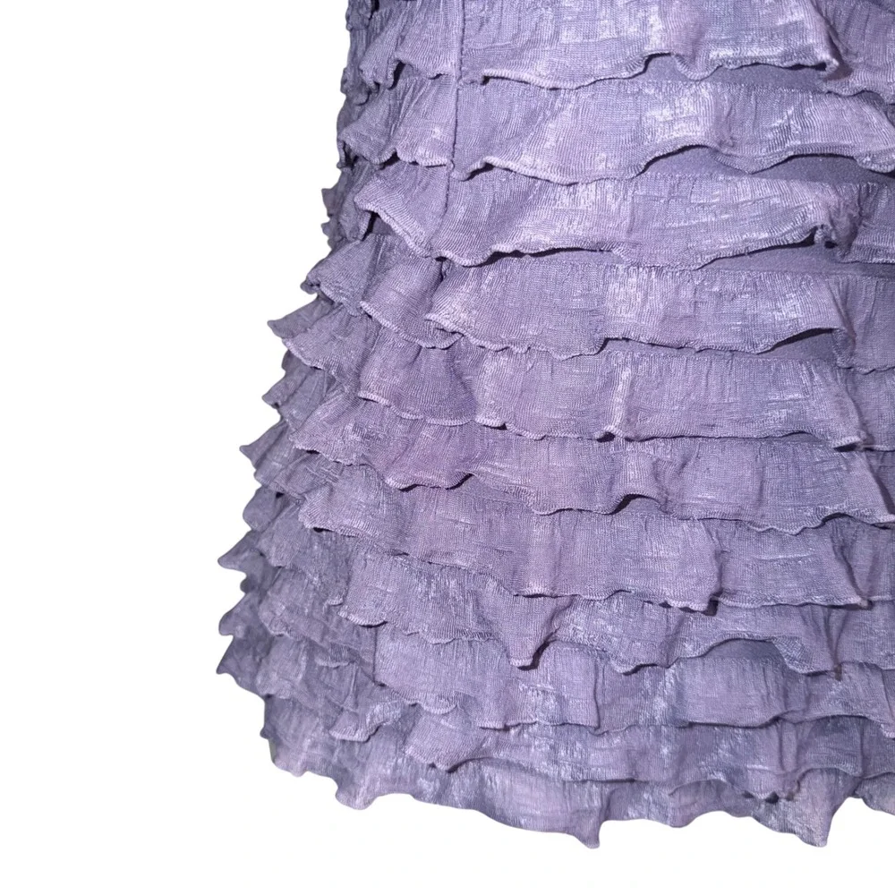 Vintage Charlotte Russe Lavender Purple Ruffle Strapless Tube Top Y2K Medium